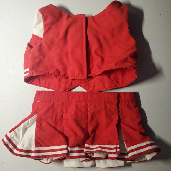 Build A Bear Workshop BABW Red and White Cheerleader Outfit Shoes & Accessories - Picture 5 of 9